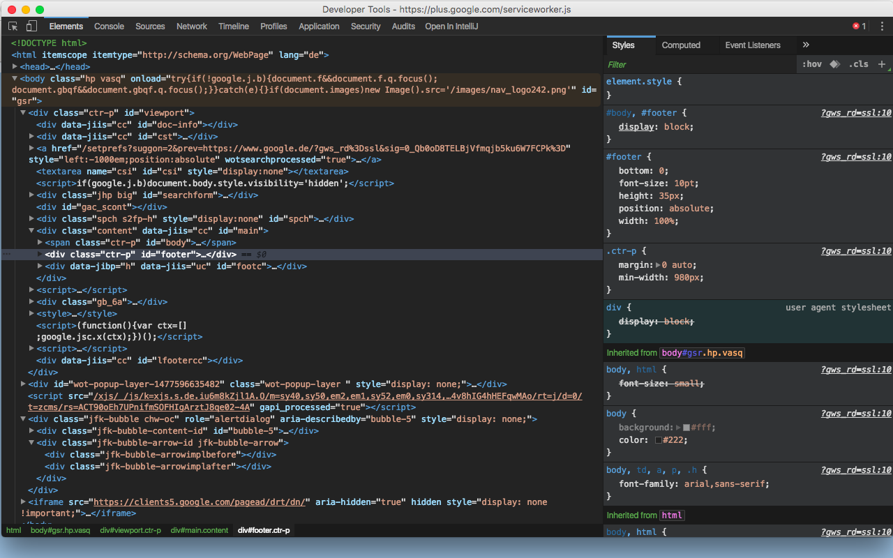 Chrome DevTools Dark Theme Preview image 0