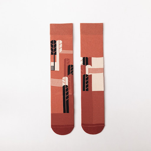 Title 12, AB asymmetric pile socks for ultimate foot comf...