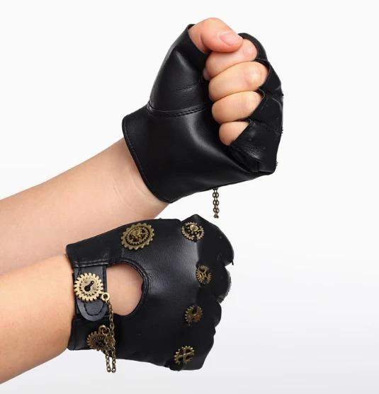 Steampunk Retro Gloves Gear Chain for a Unique Vintage Look, Perfect for Cosplay and Themed Events, Adding a Touch of In