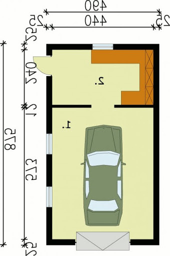 G8 - Rzut garażu