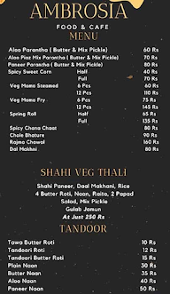 Ambrosia Food & Cafe menu 1