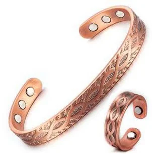 Title 1, Unisex armband van puur koper verstelbare ring ...