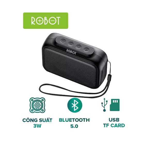 Loa Bluetooth Mini 5.0 Robot Rb100 3W - Pin Lâu, Hỗ Trợ Nghe Nhạc Bằng Thẻ Nhớ Tf & Usb