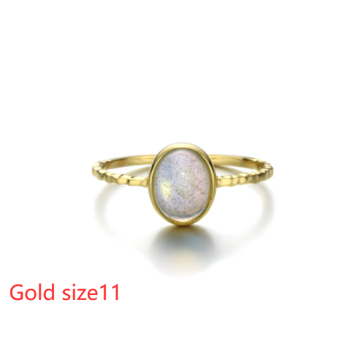 Eenvoudige labradoriet ring voor dames, accentueert je persoonlijkheid. Natuursteen, subtiel design, perfect voor dagelijks gebruik. Vrouwelijke sieraden.