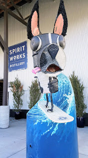 Visiting Spirit Works Distillery, part of the Artisan Cheese Festival tour visiting the Barlow area of Sebastopol