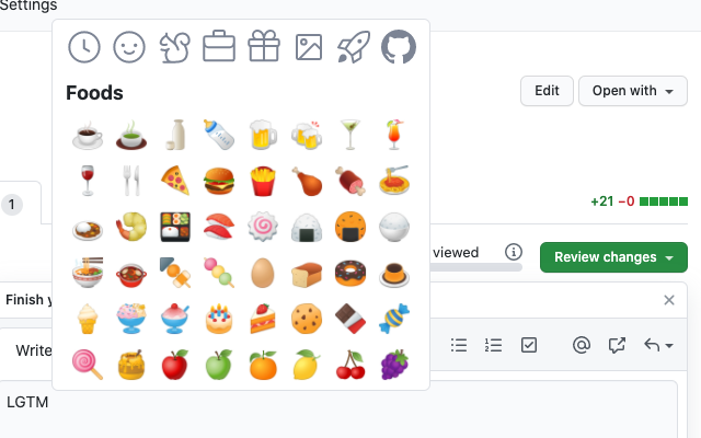 GitHub Emoji Extension Preview image 3