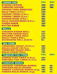 Pishori Chicken menu 1