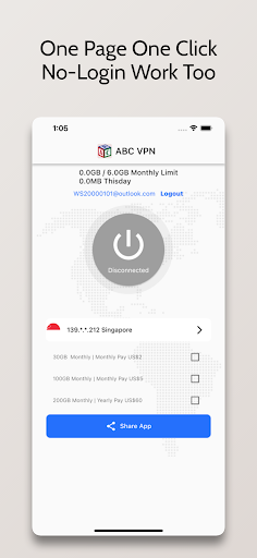 Screenshot ABC VPN - ABCVPN is Super Easy