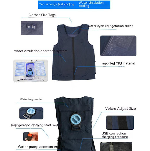 Title 7, Water Circulation Refrigeration Ice Pack Vest f...