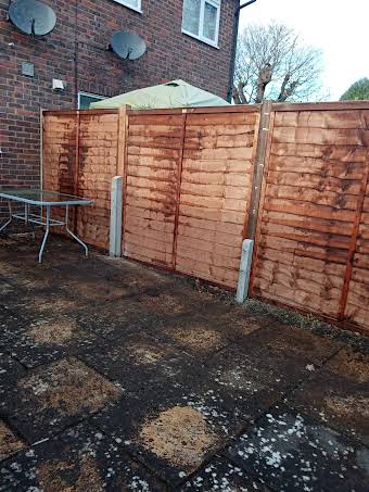 Fence, gardening, brickwork, gutters.  album cover