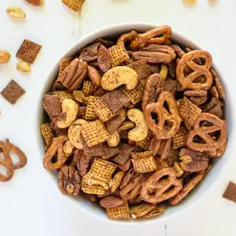 Homemade Texas Trash Spicy Chex Mix Recipe (Dairy Free)