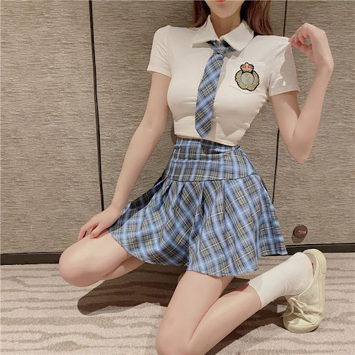 Title 1, College Style Tie Short Sleeved Shirt A-line Pl...