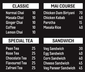 Haan Cafe menu 