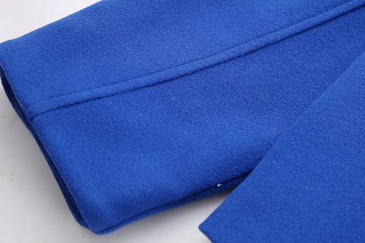 Title 14, Loose double-breasted short design woolen coat,...