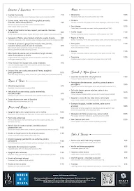 Focaccia - Hyatt Regency menu 7