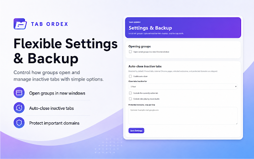 Odexly Tabs – Save & Restore Tab Groups screenshot 5