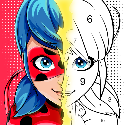 🐞miraculous ladybug, marinette coloring, cartoon, painting and coloring  for kids