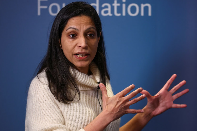 Bank of England Monetary Policy Committee member Swati Dhingra speaks during an event in London, Britain March 8, 2023.