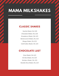 Mama Milkshakes menu 1