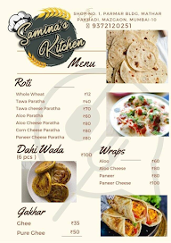 Samina's Kitchen menu 1