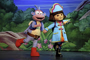 Dora and Boots in the stage show 'Dora's Pirate Adventure'.