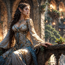 Elven Princess on Balcony