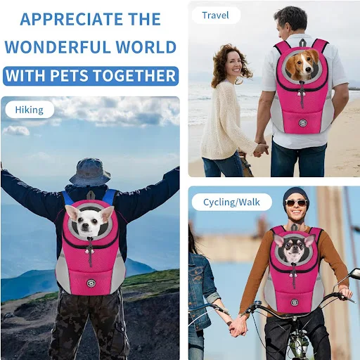 Pet Dog Backpack Carrier Travel Dogs Bag Front Pack Breathable Puppy Shoulder Carrier Bags Pets Outdoor Walking Carrier 