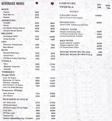 Alchemy Lounge - Ellaa Hotels menu 