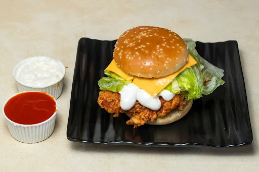 Crispy Chicken Tandoori Cheese Burger