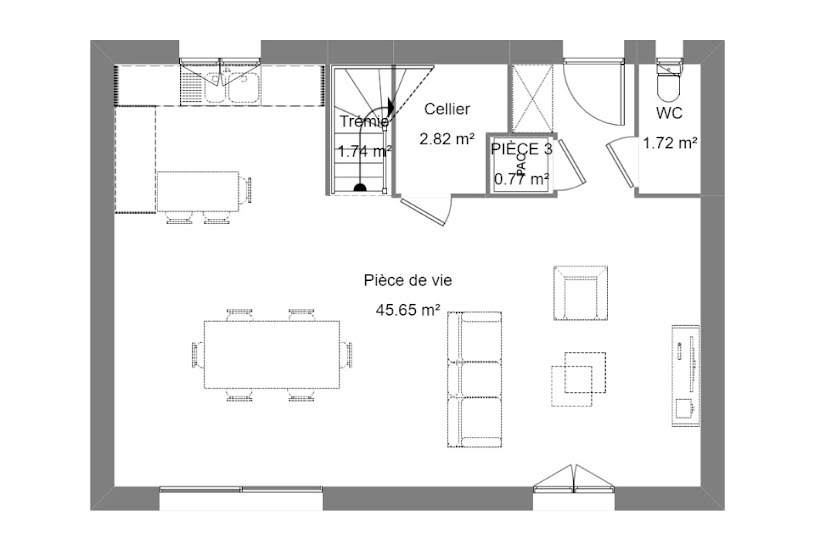  Vente Terrain + Maison - Terrain : 610m² - Maison : 98m² à Lorgues (83510) 