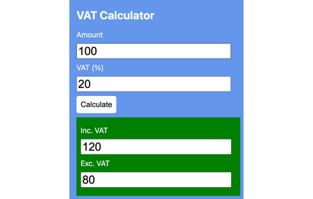 VAT Calculator Preview image 0