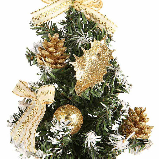 Title 6, Mini Artificial Tree Christmas Decorations Fami...