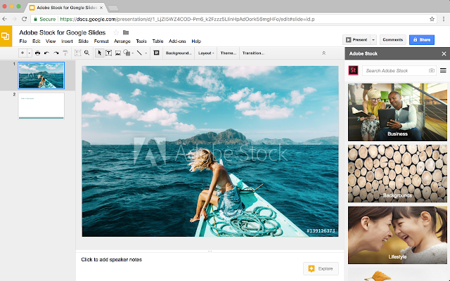 Screenshot of Adobe Stock