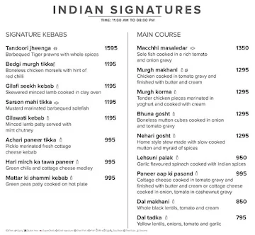 Seasonal Tastes - The Westin menu 