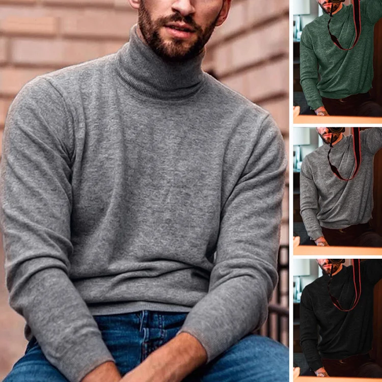 Turtleneck oversized knitted base shirt