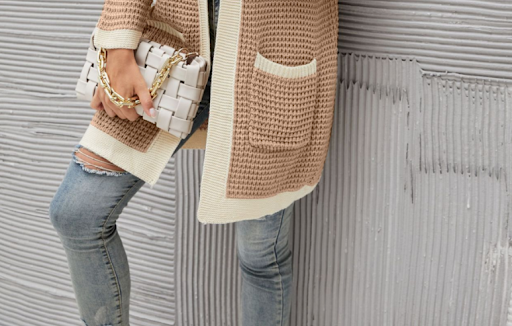 Title 16, Knit Cardigan Amazon New OL Commuter Loose Larg...