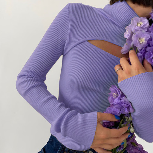 Title 5, Womens Sexy Leaky Chest High Neck Long Sleeve ...