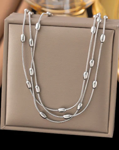 Meerlagige ketting titanium stalen - 1