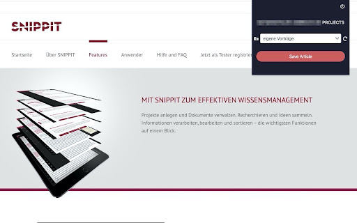 Snippit browser extension