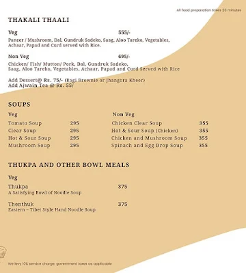 Yeti - The Himalayan Kitchen menu 