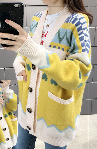 Title 6, Loose and Lazy Geometric Sweater for Outdoors. ...