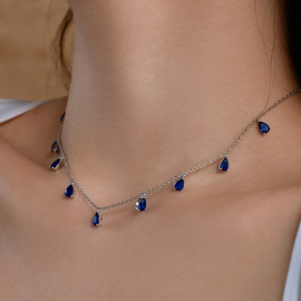 Title 7, Collar colgante pequeño de plata S925 con forma...