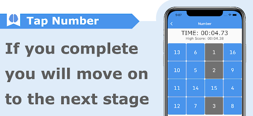 Screenshot Brain training game/Tap Number