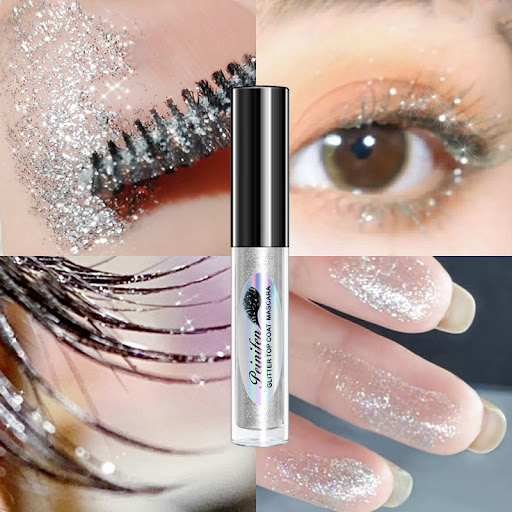 Title 4, Waterproof, non-smudge mascara with sequins, gl...