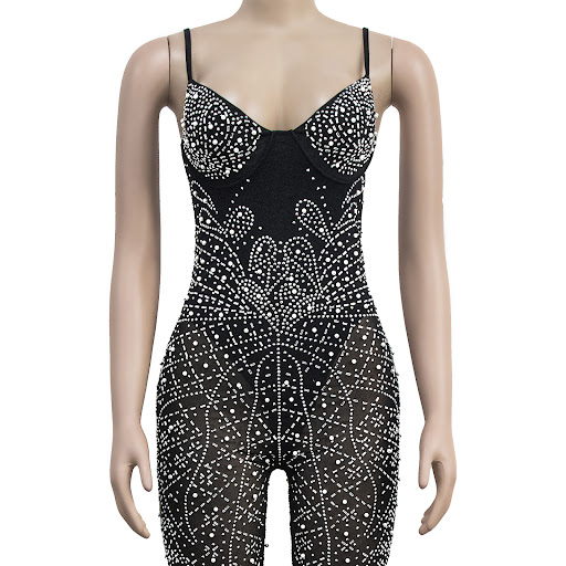 Title 10, Womens Pure Color Mesh Rhinestone Sleeveless T...