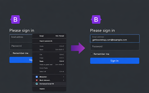 Domained Email Filler screenshot 1
