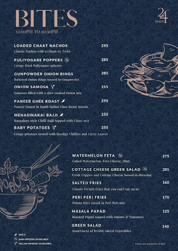 Food Theory menu 