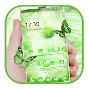 Green Glitter Lotus Theme  Icon