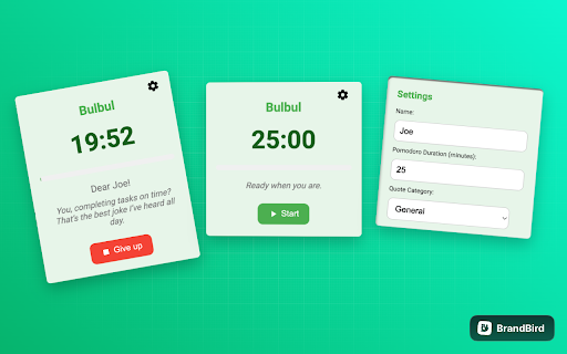 Bulbul: The Pomodoro Timer with Personality