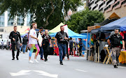 Security and police patrol the streets of Sandton last weekend after the US embassy said it had received credible intelligence about a possible terror attack.